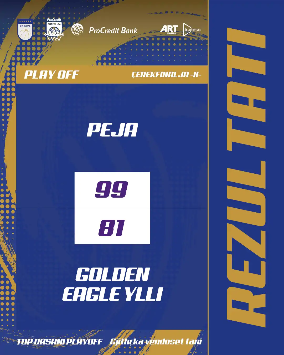 Peja nuk dorëzohet, barazon serinë në 1:1 