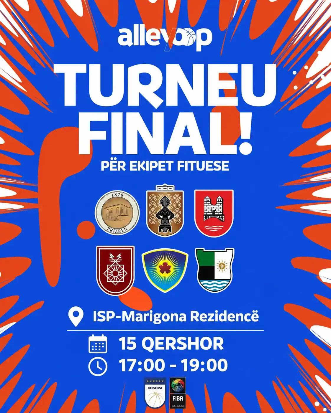 Turneu Final i Alley Oop 2026 zhvillohet më 15 qershor në ISP-Marigona Rezidencë