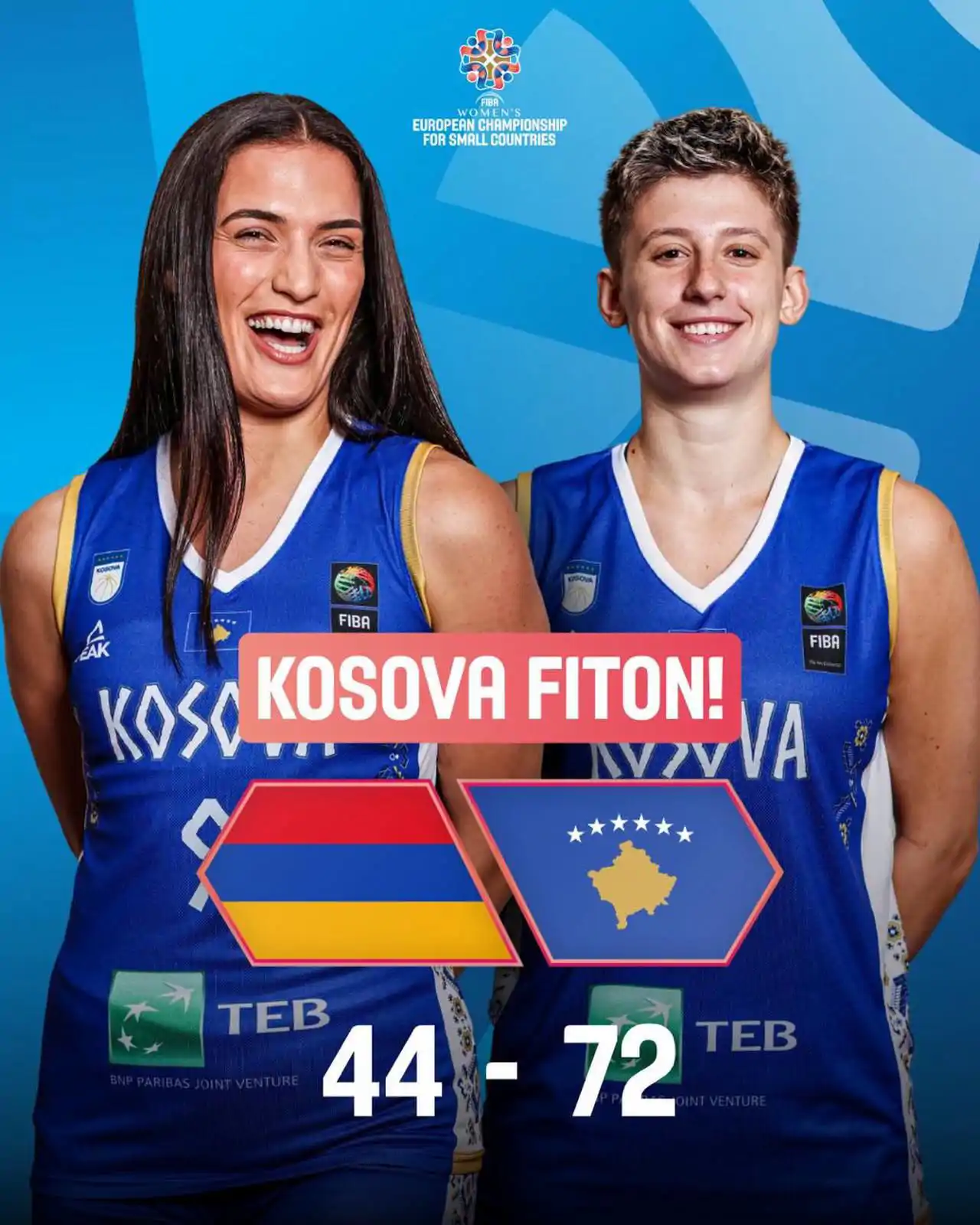Kosova e nis me fitore Kampionatin Evropian për Shtetet e Vogla